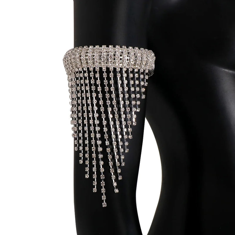 New Fashion Trendy Rhinestone Tassel Arm Chain Bracelet