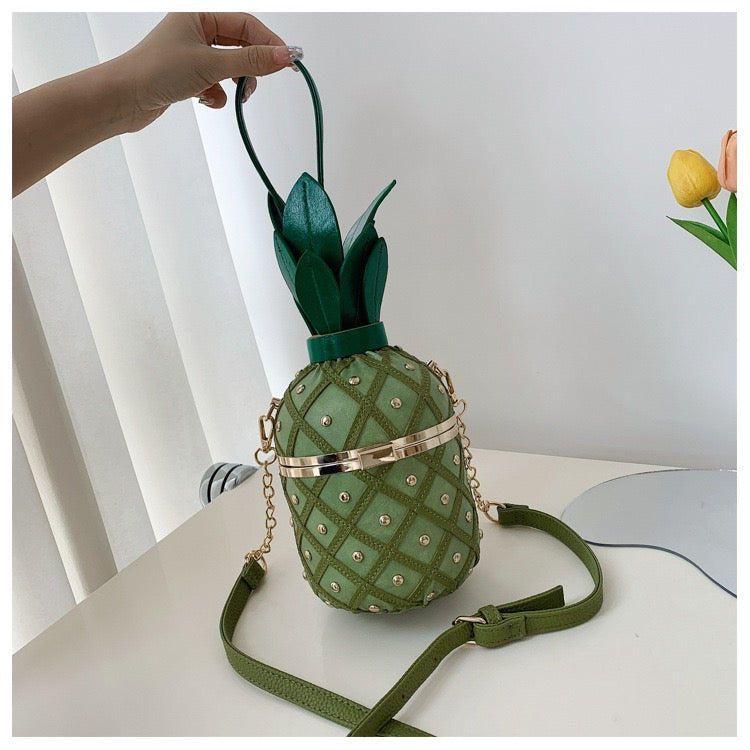 Pineapple Shape Bucket Messenger Bag