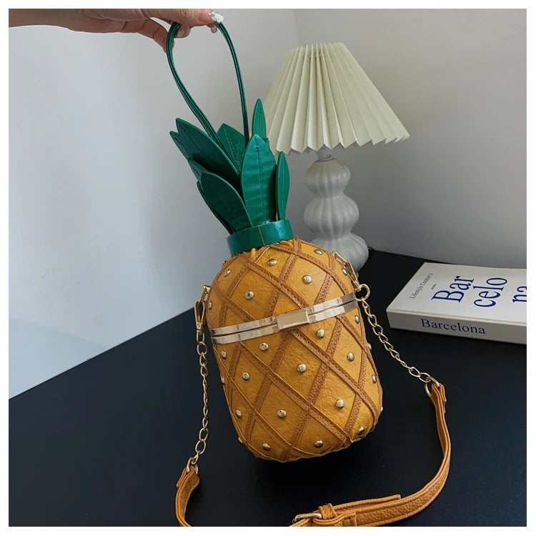 Pineapple Shape Bucket Messenger Bag