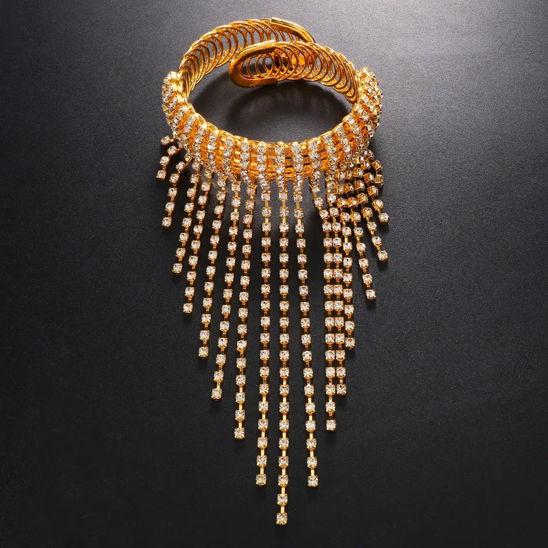 New Fashion Trendy Rhinestone Tassel Arm Chain Bracelet