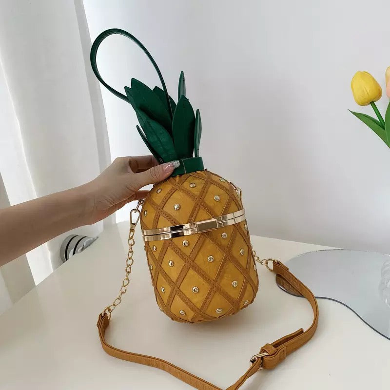 Pineapple Shape Bucket Messenger Bag