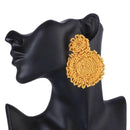 Manual Rice Beads Dangle Earrings