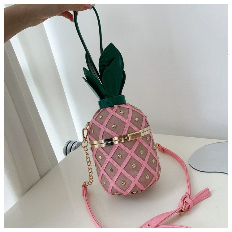 Pineapple Shape Bucket Messenger Bag