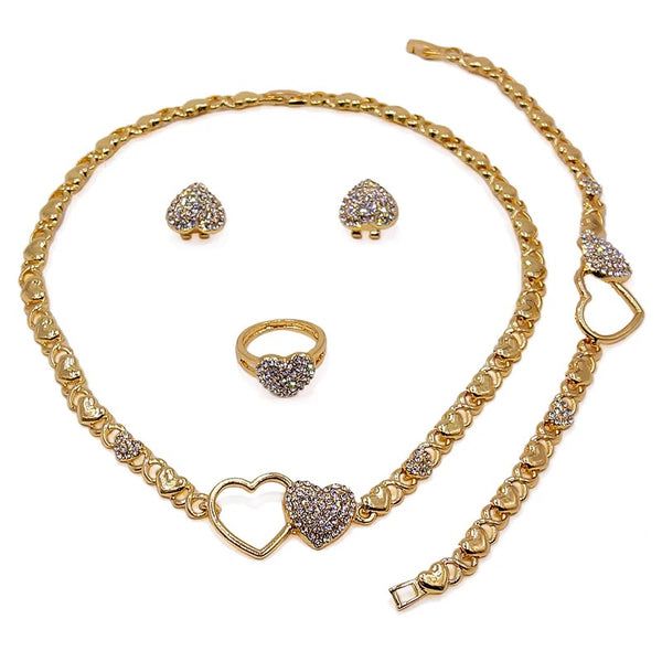 XOXO Gold Color Jewelry Set Dubai Gold Jewelry Set