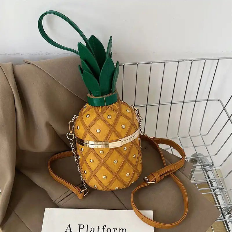 Pineapple Shape Bucket Messenger Bag