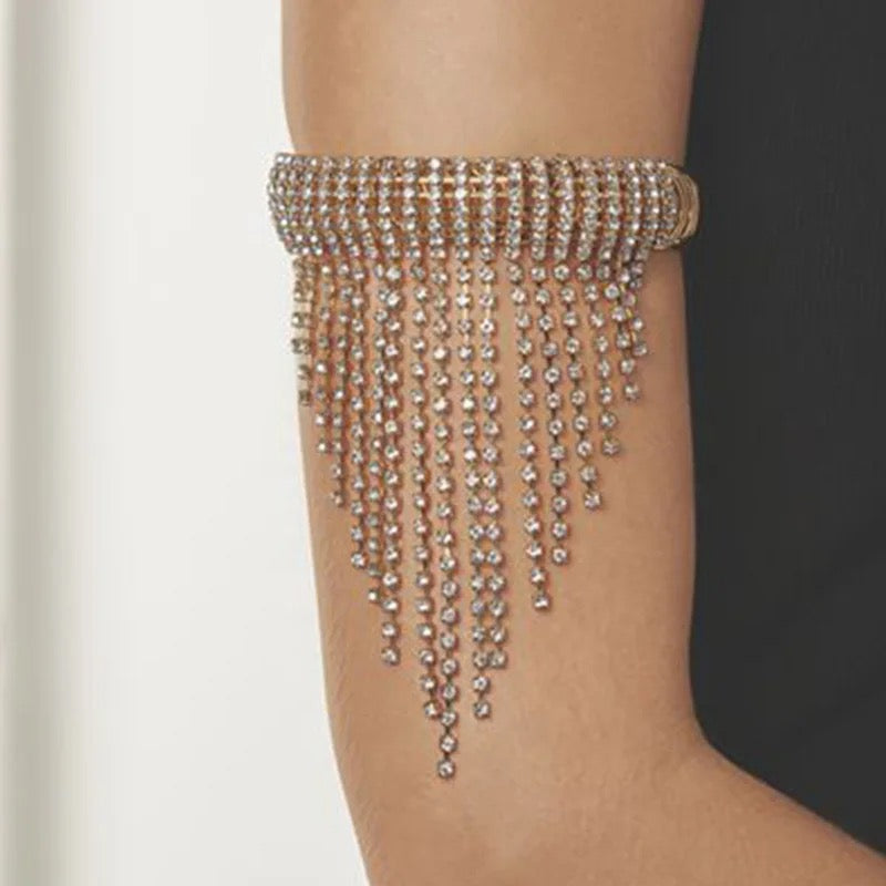 New Fashion Trendy Rhinestone Tassel Arm Chain Bracelet