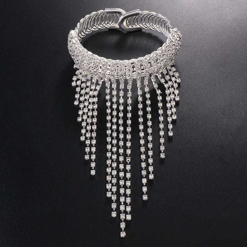 New Fashion Trendy Rhinestone Tassel Arm Chain Bracelet