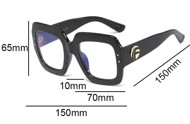 Square Large Frame Anti Blue Light Glasses