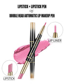 Makeup Double-Headed Automatic Rotating Lip Liner (Barbie Pink)