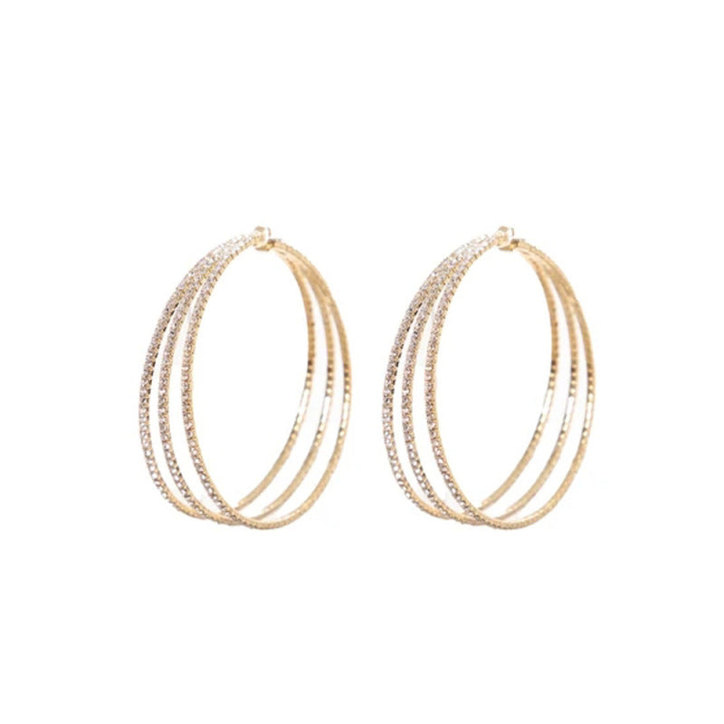 Gold Multilayer Hoop Earrings