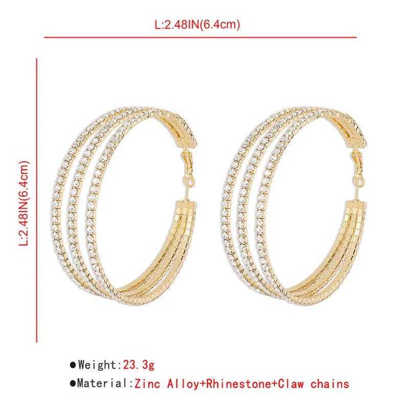 Gold Multilayer Hoop Earrings