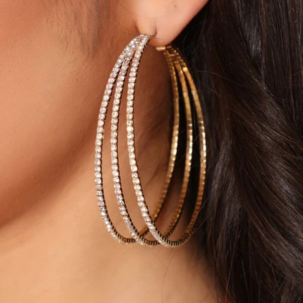 Gold Multilayer Hoop Earrings