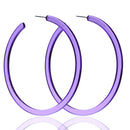 Acrylic Big C Hoop Earrings