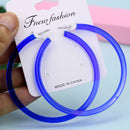 Acrylic Big C Hoop Earrings