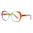 Round Rainbow Blue Light Blocking Glasses Anti Blue Light Glasses Women Glasses Frame Clear Anti-blue Light