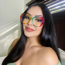 Round Rainbow Blue Light Blocking Glasses Anti Blue Light Glasses Women Glasses Frame Clear Anti-blue Light