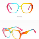 Round Rainbow Blue Light Blocking Glasses Anti Blue Light Glasses Women Glasses Frame Clear Anti-blue Light