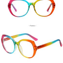 Round Rainbow Blue Light Blocking Glasses Anti Blue Light Glasses Women Glasses Frame Clear Anti-blue Light