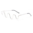 New Metal Wave Frame Lensless with no Rhinestones