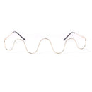New Metal Wave Frame Lensless with no Rhinestones