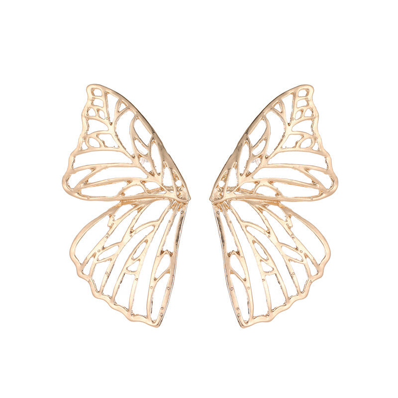 Butterfly Stud Earrings Wings Fan-Shaped