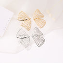 Butterfly Stud Earrings Wings Fan-Shaped