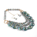Hot Sale Vintage Women Irregular Crystal Beads Design Necklace Set