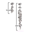 Women Asymmetric Long Tassel Pendant Tassel Leaf Earrings Wedding Party
