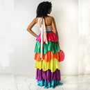 Light Gray Casual Dress Loose Letter Print Short Sleeves Round Neck Back-Slit Dress