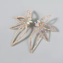 Women Rhinestone Flower Shaped Drop Earrings