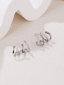 4 Claw Stud Earrings, Claw Earrings Stud Earrings for Women Teen Girls Minimalist Cuff Piercing Studs Wrap Earrings
