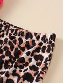 Letter Graphic Pullover & Leopard Print Leggings for Girls 9Y (53 IN)