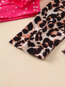 Letter Graphic Pullover & Leopard Print Leggings for Girls 9Y (53 IN)