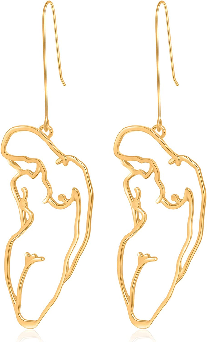 Abstract Geometric Earring Lady Body Face Form Aesthetic Dangle Earring Body Drop Earring for Women