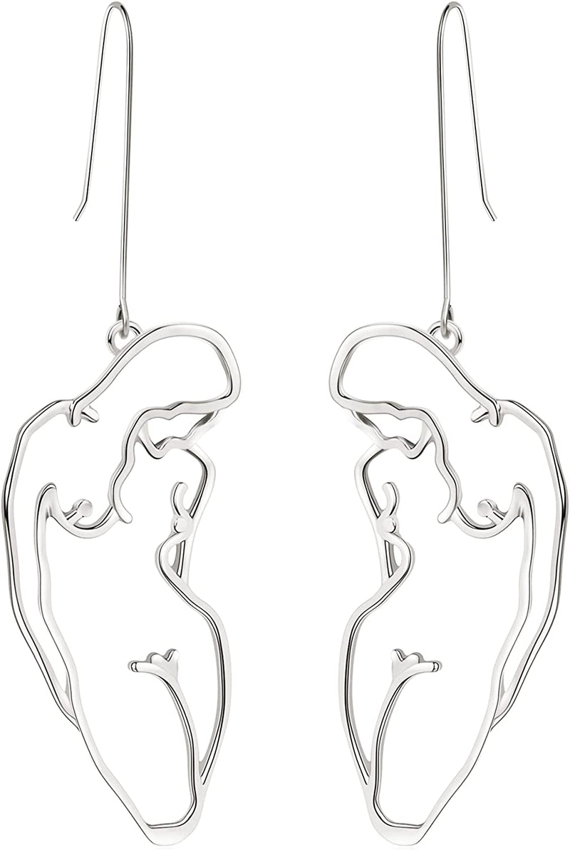 Abstract Geometric Earring Lady Body Face Form Aesthetic Dangle Earring Body Drop Earring for Women