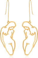 Abstract Geometric Earring Lady Body Face Form Aesthetic Dangle Earring Body Drop Earring for Women