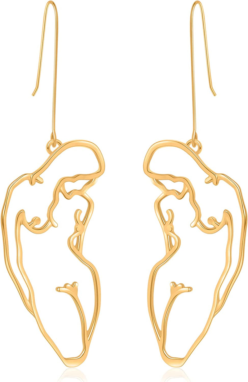 Abstract Geometric Earring Lady Body Face Form Aesthetic Dangle Earring Body Drop Earring for Women