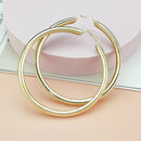Big Large Metal Hoop Earrings 95 mm Round Chunky Statement Earrings