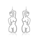 Abstract Boob Earrings  Original Metal Female Body Form Wire Earrings Abstract Body Lady Dangle Earrings For Women Maxi Statement Earrings