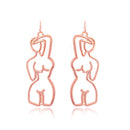 Abstract Boob Earrings  Original Metal Female Body Form Wire Earrings Abstract Body Lady Dangle Earrings For Women Maxi Statement Earrings