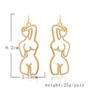 Abstract Boob Earrings  Original Metal Female Body Form Wire Earrings Abstract Body Lady Dangle Earrings For Women Maxi Statement Earrings
