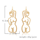 Abstract Boob Earrings  Original Metal Female Body Form Wire Earrings Abstract Body Lady Dangle Earrings For Women Maxi Statement Earrings