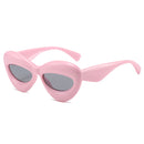 Thick Frame Cat Eyes Big Sunglasses Women 2022 Luxury Brand Designer Oversized Stylish Punk Sunglasses