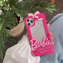 Pink Barbie Mirror Silicon Mobile Phone Case