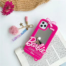Pink Barbie Mirror Silicon Mobile Phone Case