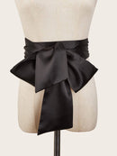 Black Solid Rope Belt