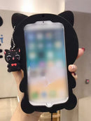Black Cartoon Cat Phone Case