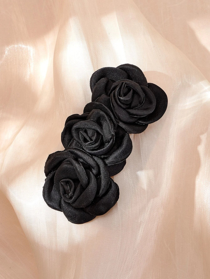 Black Flower Earrings