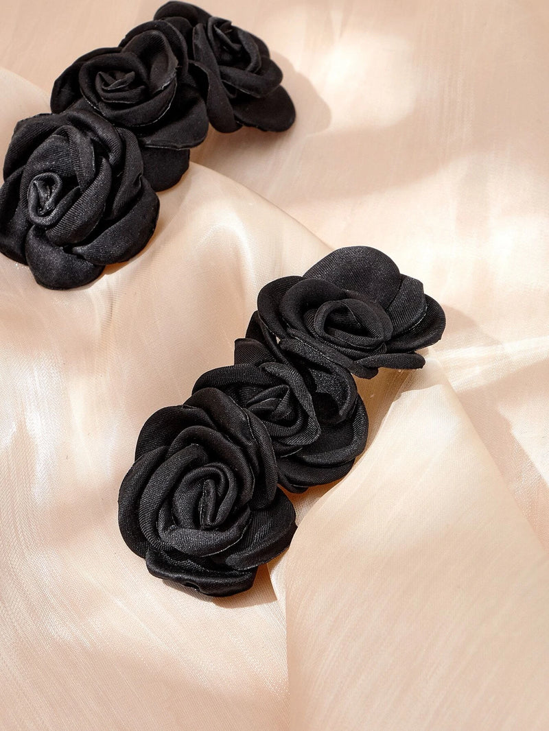 Black Flower Earrings