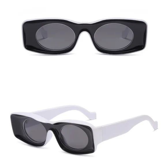 Punk Concave Square Sunglasses for Women and Men